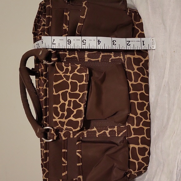 Brown Giraffe Print Craft Organizing Bag - Picture 7 of 13